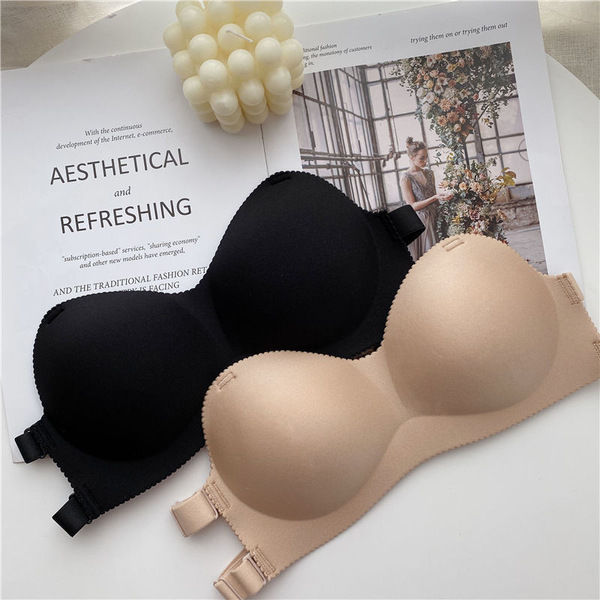 Inner Beauty Women’s Strapless Invisible Push-Up Bra – Non-Slip Wedding & Party Wear | Dhushormart.com