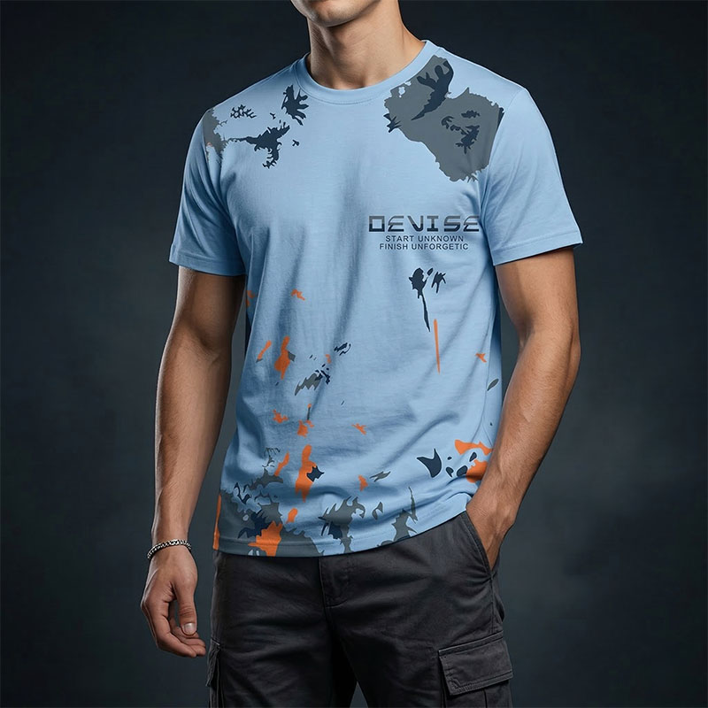 Men’s Stylish Sports T-Shirt (Paste) – Summer Collection | Premium Quality | Dhushormart.com