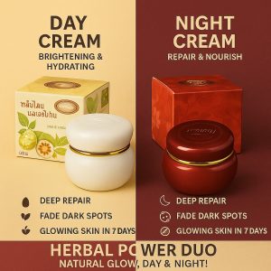 Kim Whitening Pearl Cream – Day & Night Combo | Brightening & Repair Solution | Dhushormart.com