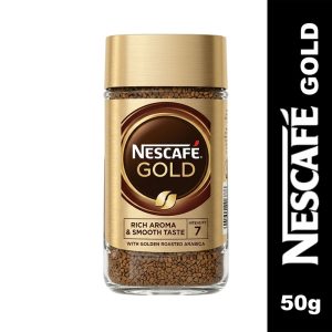 Nestle Nescafe Gold Instant Coffee – 50g | Rich & Smooth Premium Blend| Dhushormart.com